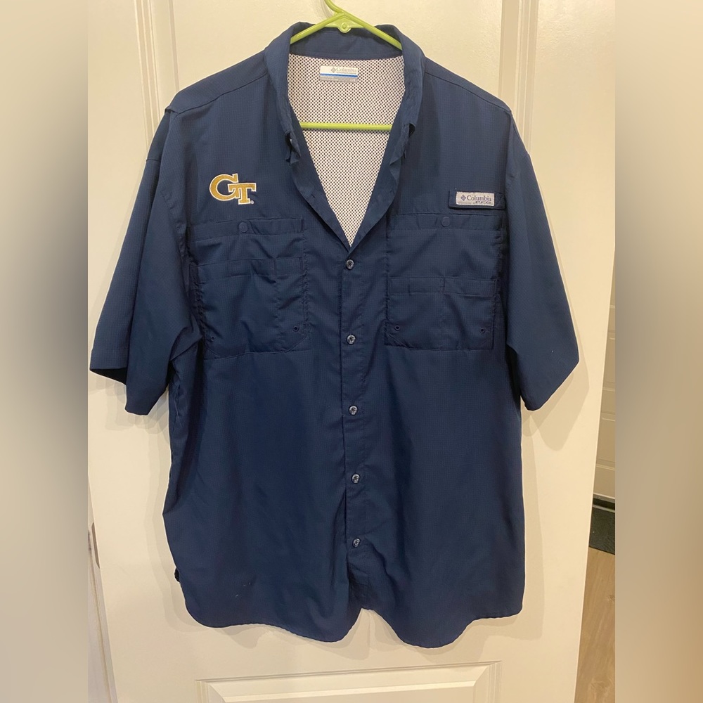 Georgia Tech Columbia PFG Vented Shirt Large